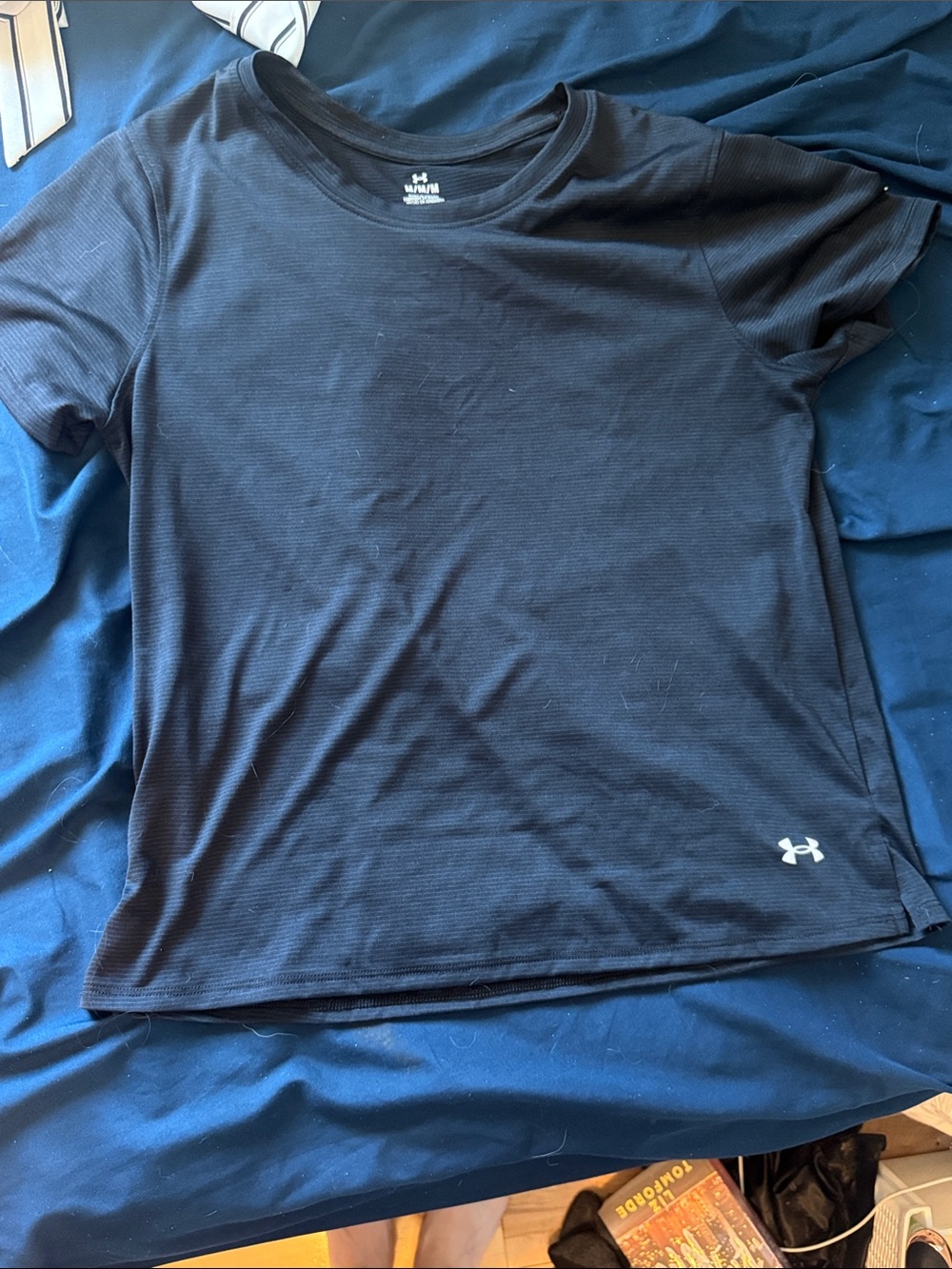Under Armour Black Short Sleeve Athletic Tee with Logo